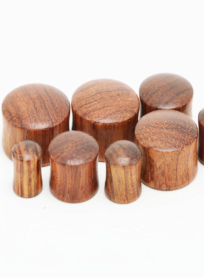 Decentraland 6 Pairs Wood Ear Gauges Vintage Wooden Ring Body Piercings Gauge Ear Plugs Tunnels 3/4"(20mm) - Image 4
